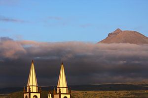 Madalena Azoren kerk Pico vulkaan