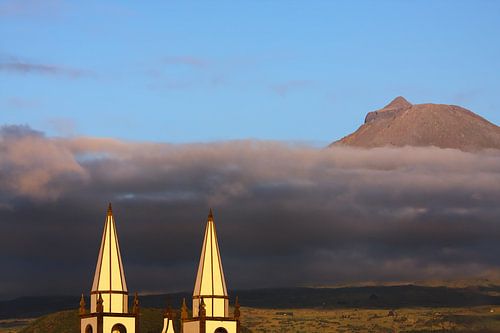 Madalena Azoren kerk Pico vulkaan