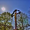 Crucifix dans le jardin du monastère de Metten sur Roith Fotografie