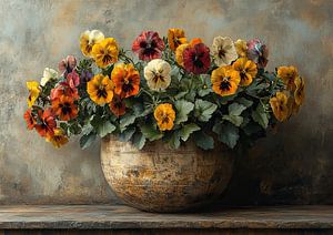 Blumen-Stillleben-Leinwand