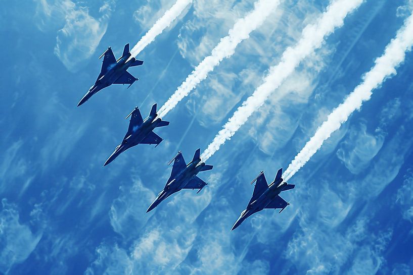 Flugstaffel von fernlichtsicht