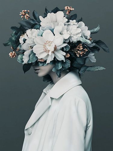 Bloemen in haar hoofd