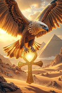 Fantasy Pharaoh Wall Art: RAHORIS - The Eagle of Eternal Life