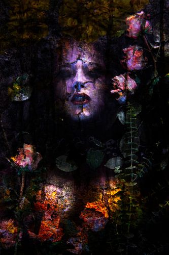 Verzonken in het donkere meer van rozen