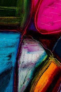 Oil pastel abstract by Klaske de Wal