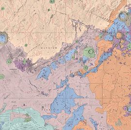Geologic Map of the Athabasca Valles Region, Mars by NASA and Space