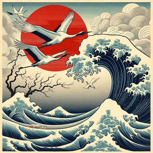 Japanese Cranes by van Reekum Design