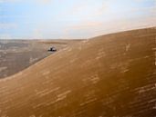 Camp in der Ferne hinter einer Sanddüne im Sudan von Frank Heinz Miniaturansicht