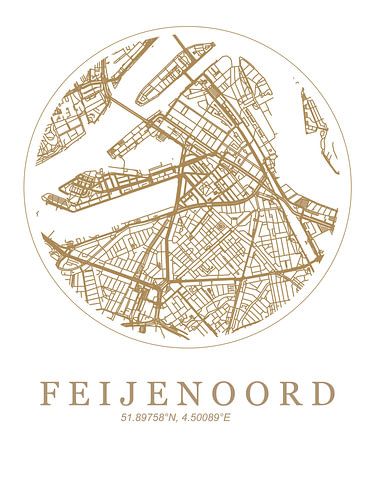 Plan du quartier Feijenoord Brown