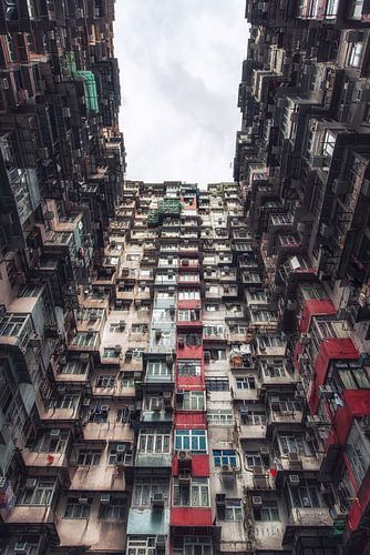 Dicht besiedelte Wohngegend, Apartmentkomplex, Quarry Bay, Hong Kong Island, Hong Kong, China, Asien
