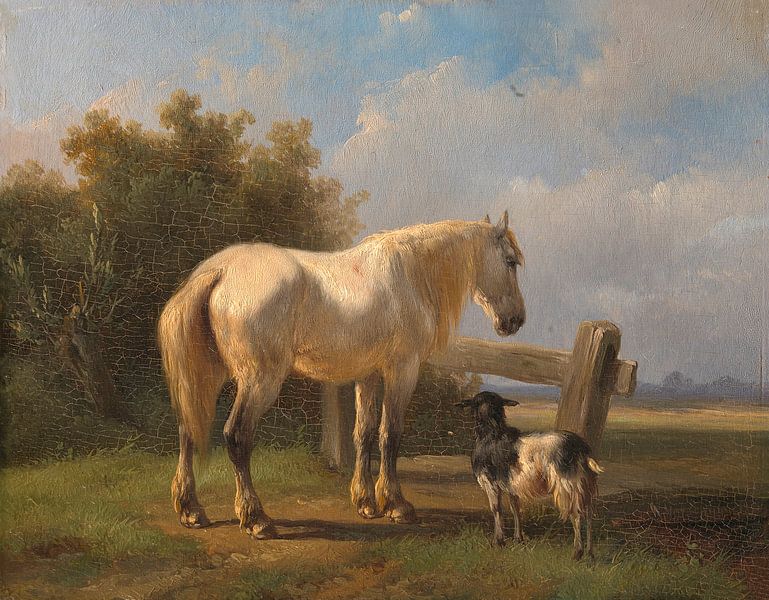 Horse in the pasture, Wouterus Verschuur by All the Masters