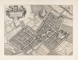 Old map of Culemborg from around 1652.