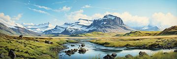 Vues d'Islande sur Peinture Abstraite
