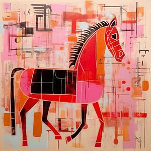 Rosa Pferd