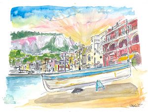 Marina Grande Boots- und Hafenszene auf der Insel Capri Italien