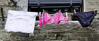 Italian women's laundry after a party