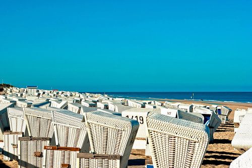 Sylt: strandstoelen geleden Westerland