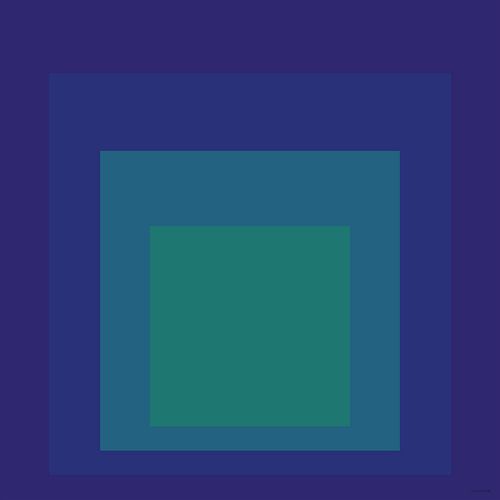 Abstract: Dark Blue, Green, Square – A Minimalist Colour Study