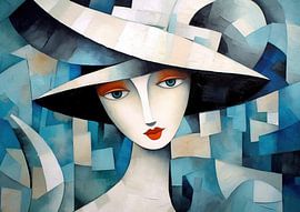 Lady with Hat 130.80 by Eye catching paintings