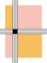 Stripes and Squares Abstracte Print van MDRN HOME thumbnail