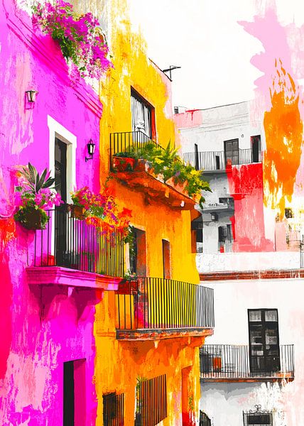 Mexico stad kunst van JBJart Justyna Jaszke