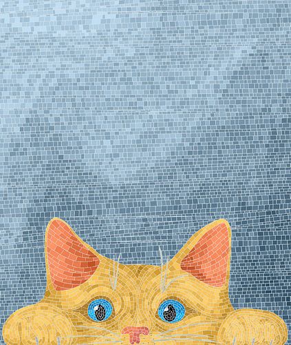 Schattig kattenmozaïek