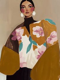 Modern portret, illustratie van Carla Van Iersel