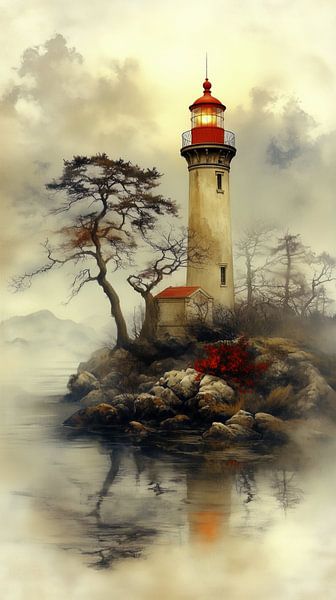 Phare dans un paysage mystique par Preet Lambon