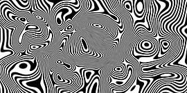 Zebra-Streifen in Schwarz-Weiß im Retro-Look von AidasignArt