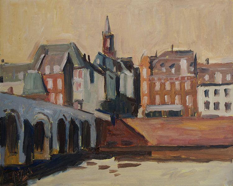 Bridge and City - Maastricht by Nop Briex