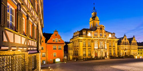 Stadhuis op het marktplein in het Schwäbisch Hall