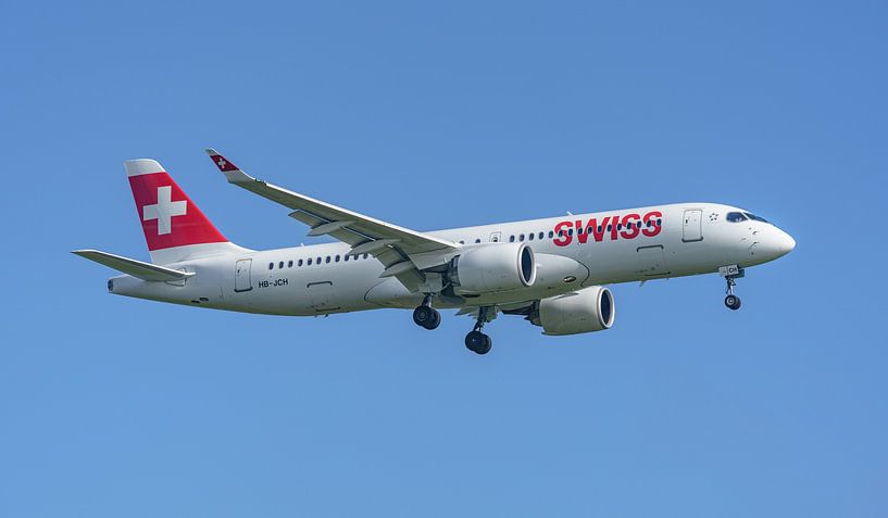 Landung der SWISS Bombardier CSeries CS300. von Jaap van den Berg