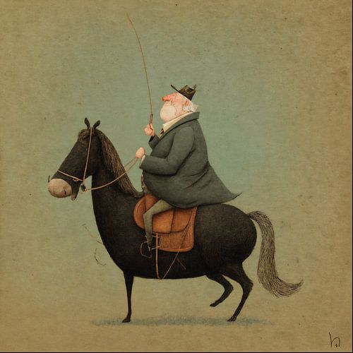 man op zijn paard, Don Quichot