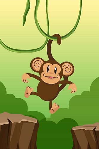 Monkey in the jungle