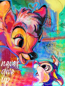 POP ART Bild->Bambi Kl°pfer Streetart BERLIN Graffiti von Julie_Moon_POP_ART