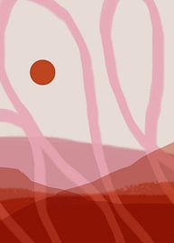 Abstrakte Formen und Linien in Pastellfarben Nr. 2_5 von Dina Dankers