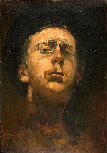 Zelfportret met pince-nez, George Hendrik Breitner