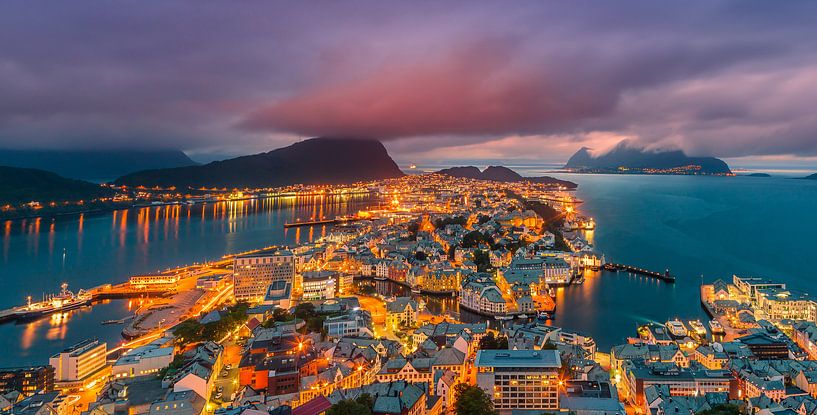 Sunset, Alesund, Norway by Henk Meijer Photography