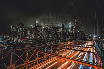 Brooklyn Bridge Lichtspuren von Loris Photography