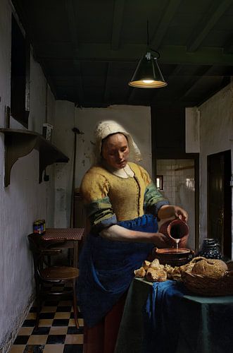 Milkmaid in another kitchen by Digital Art Studio