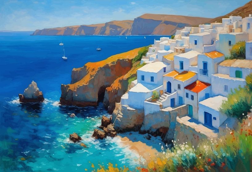 Santorini Cliffs Landschaft von MIROKKU