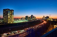 Sonnenuntergang Skyline von New Amsterdam von Arnold van West Miniaturansicht