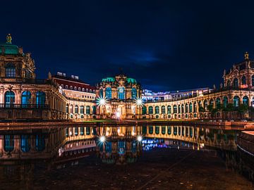 Dresden bij nacht van Mustafa Kurnaz