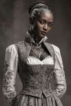 Silent dignity in metal garb by Klaus Tesching - Art-AI