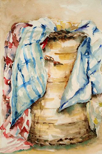 Le panier à linge en osier