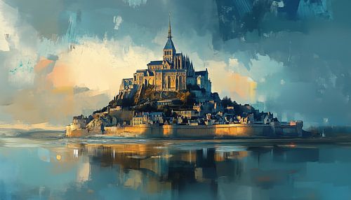 Le Mont-Saint-Michel frankrijk panorama