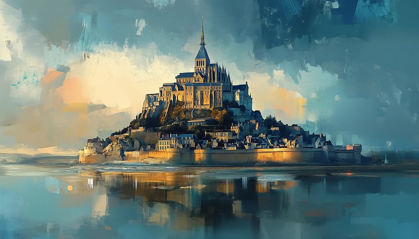 Le Mont-Saint-Michel Frankreich panorama von TheXclusive Art