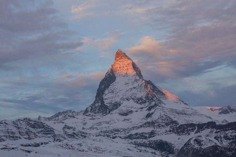 Alpenglühen Morgenrot am Matterhorn von Martin Steiner