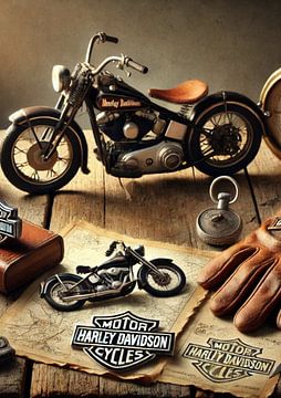 Iconic modern still life Harley Davidson by Jaap Ros
