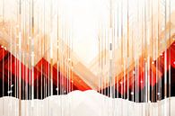 Geometrische kunst WINTERlandschap van Melanie Viola thumbnail